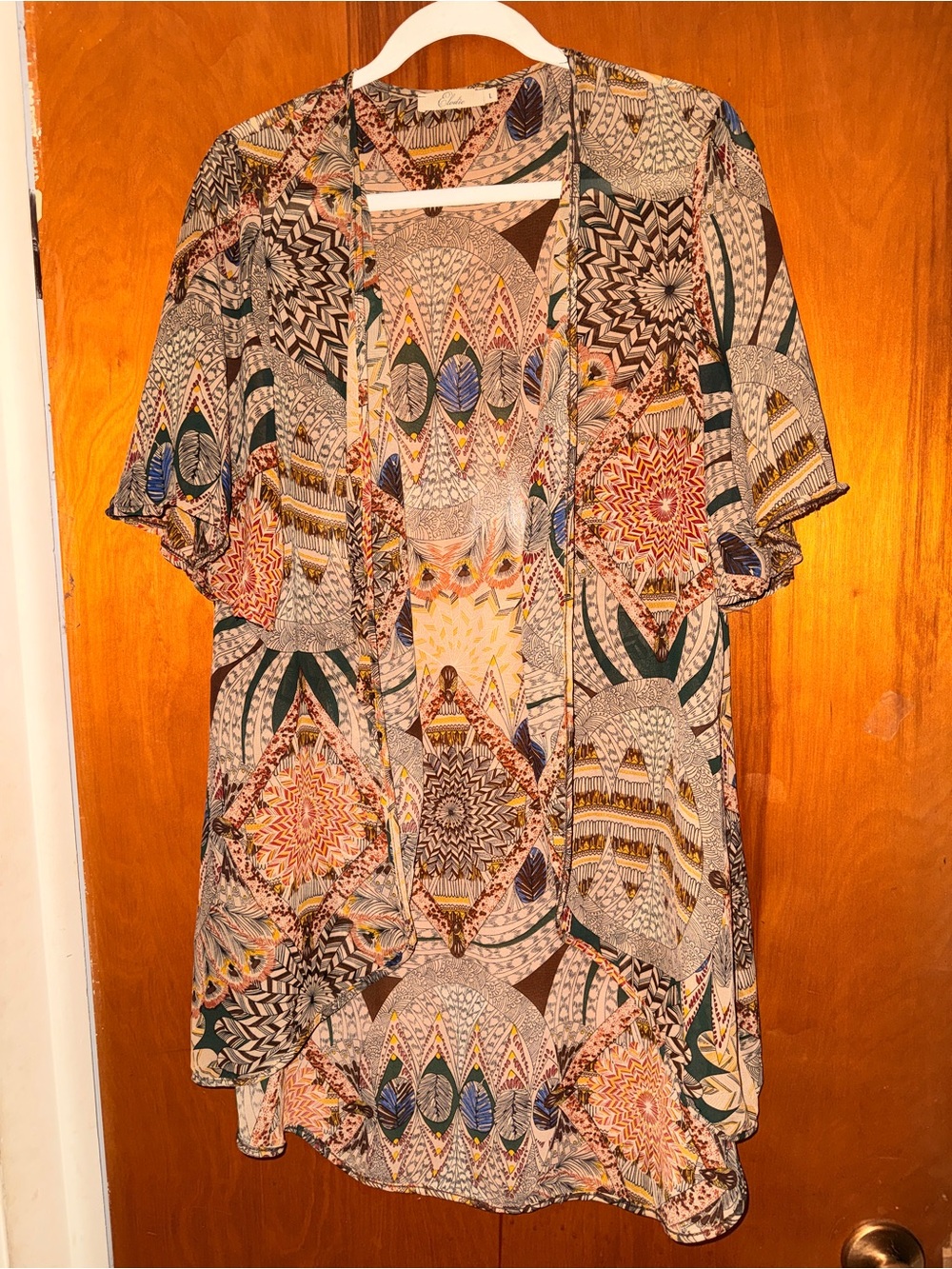 FESTIVAL VIBES 🔥 Elodie Mandala Geometric Sheer Kimono Cardigan Large